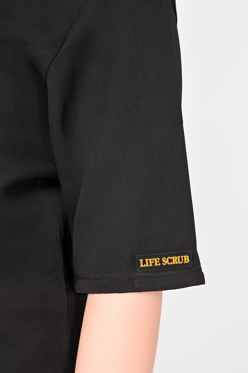 V-Neck Woman Scrub Black - الصورة 3