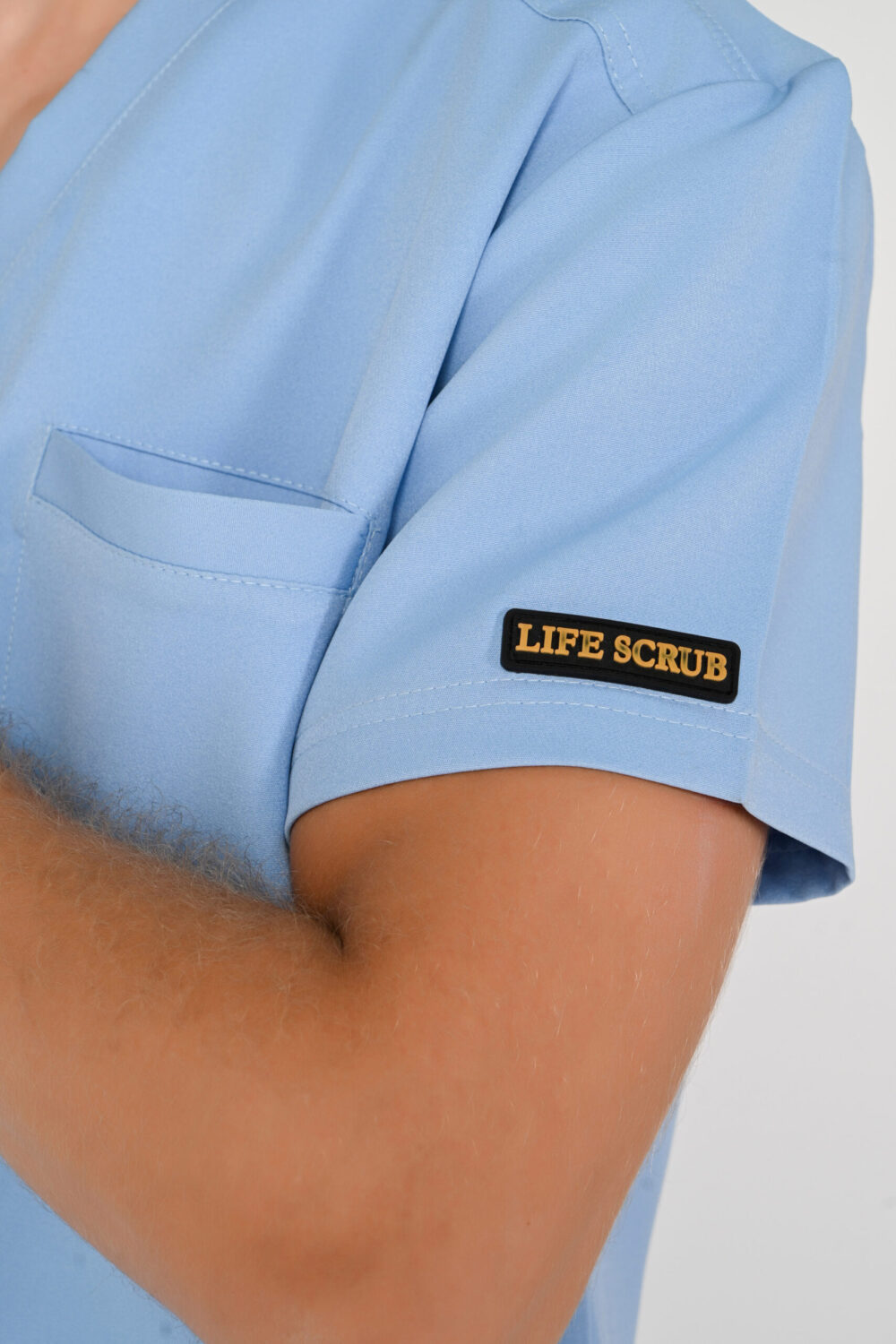 V-Neck Men Scrub Baby Blue - الصورة 4
