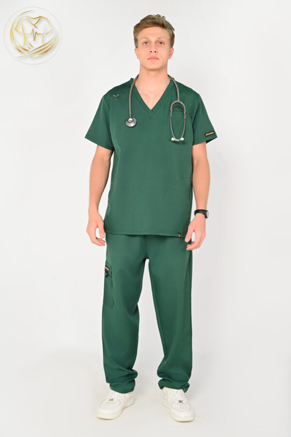 V-Neck Men Scrub Green