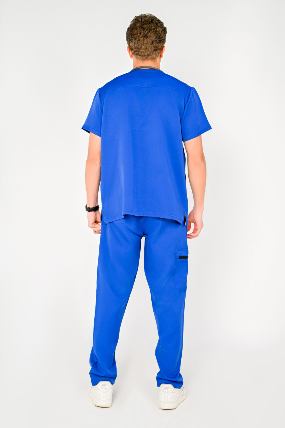 V-Neck Men Scrub Blue - الصورة 3