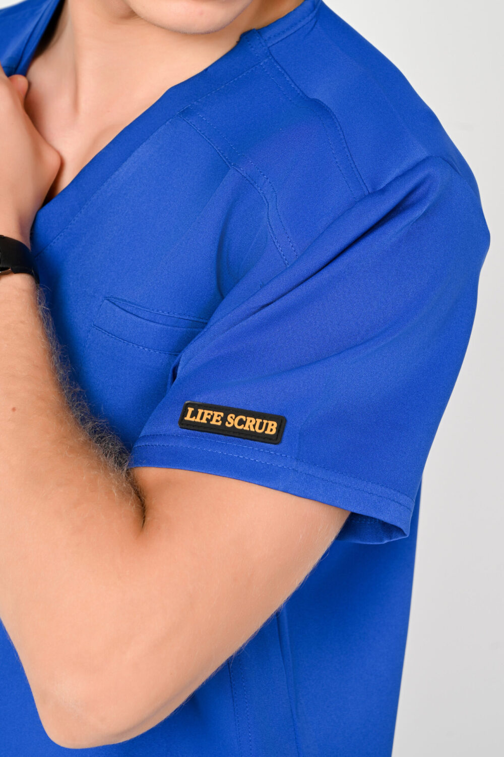V-Neck Men Scrub Blue - الصورة 5