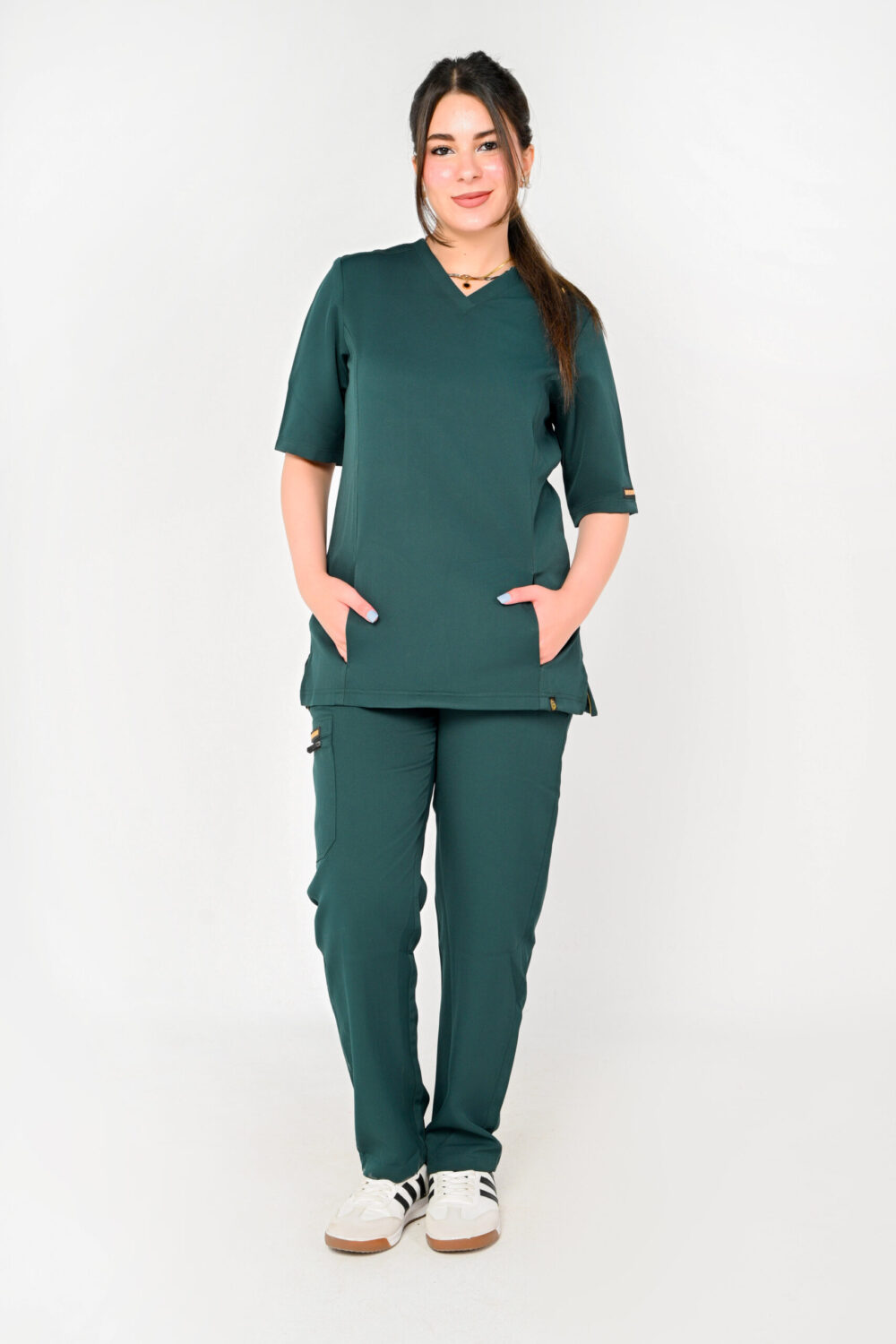 V-Neck Woman Scrub Green