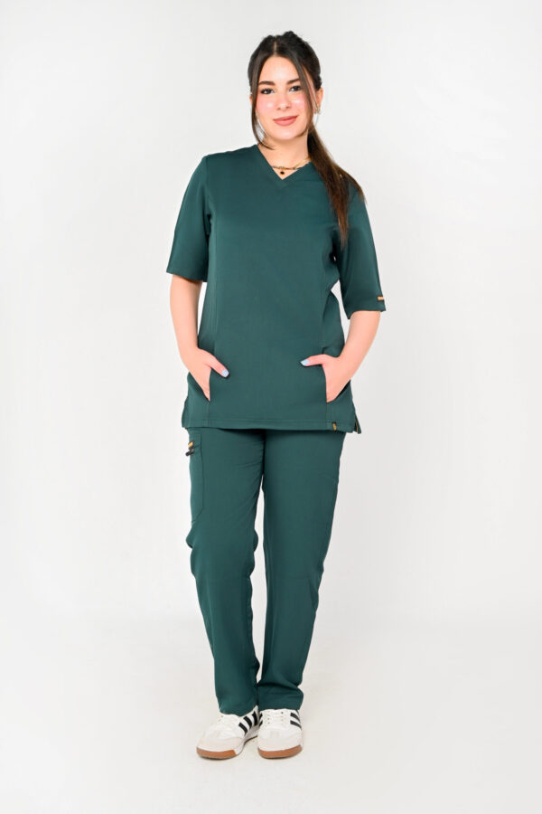 V-Neck Woman Scrub Green